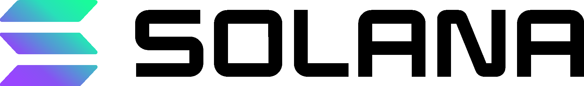 Logo of Solana, featuring a stylized design with gradient colors and bold typography.