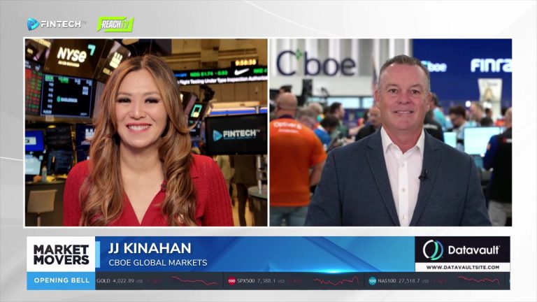 JJ Kinahan of Cboe Global Markets appears on Market Movers during an opening bell segment on FINTECH.TV.