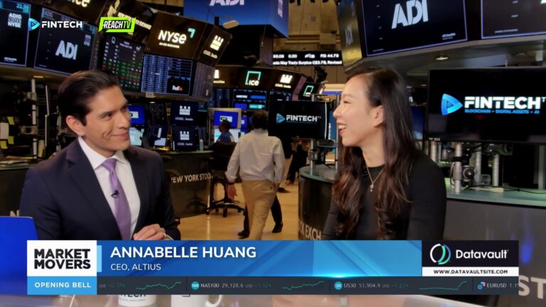 At the New York Stock Exchange, Annabelle Huang speaks with a host on FINTECH TV's Market Movers segment.